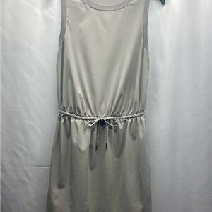 Athleta Dress Elastic Tie Waist W XXSP HIGH/LOW Gray ATHLEISURE CASUAL